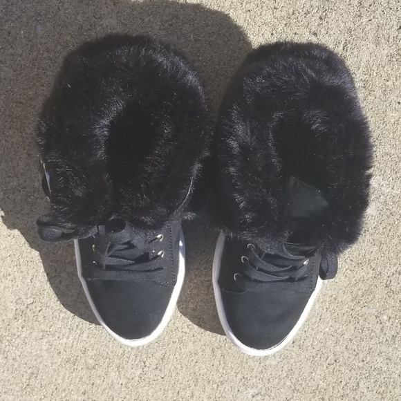 JLO Fur Hi-Top Sneakers - Picture 4 of 7
